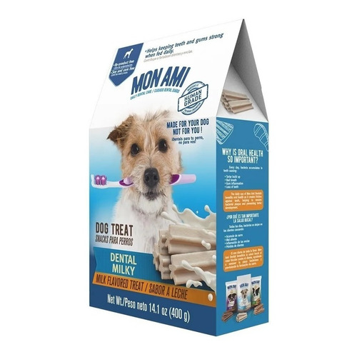 Golosina Snack Para Perro Mon Ami  Dental Milk X 400 Gr