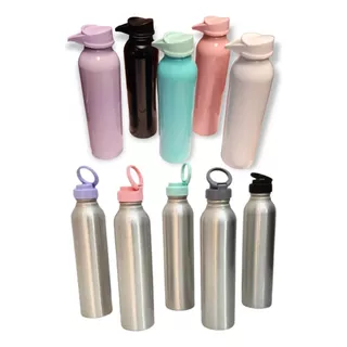 Botella Aluminio 500ml Colores Pack X 12u