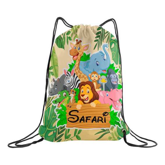 40 Morralitos Dulceros Personalizados Safari Animales