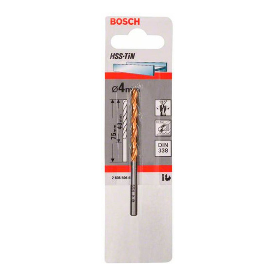 Broca Bosch Hss-tin 4mm