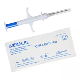 Microchip Animal Ø2.12 X 12mm Kit Com 10 Un. Cães Gatos Pets