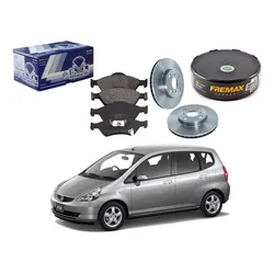  Kit Disco Pastilha Freio Dianteiro Fit 1.4 2003 A 2008