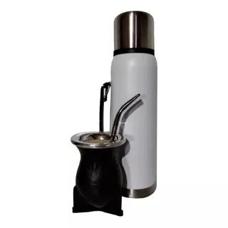 Termo 1,2 Litros Cebador Inox Mate Calabaza Bombilla P/ Loro