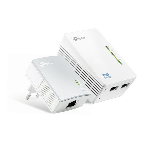 Kit Extensor Powerline Wifi Av600 300 Mbps Tp-link Color Blanco
