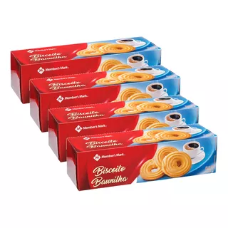 Kit 4 Biscoito Alemâ De Baunilha Member's Mark Pacote 400g