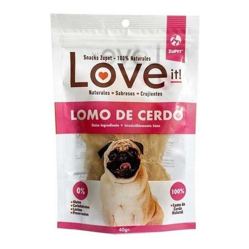 Snack Para Perro Lomo De Cerdo Zupet Love 40 Gr