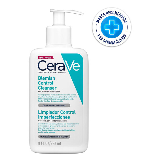 Limpiador Control Imperfecciones Cerave Día Y Noche 236 Ml