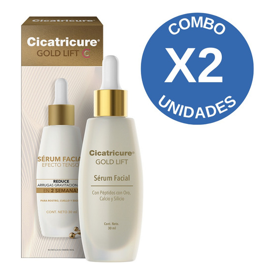 Pack X2 Cicatricure Gold Lift Serum Facial 30 Ml