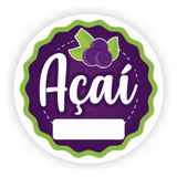 200 Etiquetas Adesivos Prontos Para Copos Açaí 4x4cm