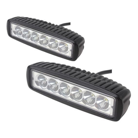 Pack X2 Foco Led Focos Neblineros Led Barra Led 4x4 18w