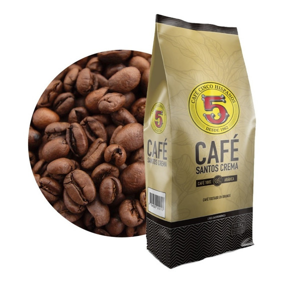 Cafe Santos Crema Granos 5 Hispanos Espresso X 1 Kilo