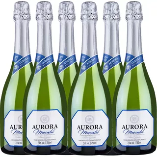 Espumante Aurora Moscatel Branco 750ml C/6 Frete Grátis C Nf