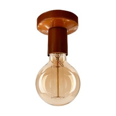 Aplique 1 Luz Minimalista Cobre Apto Led E27 Deco Moderno