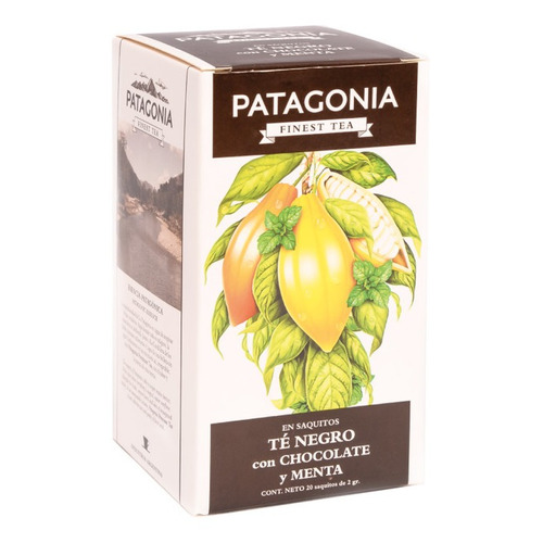 Te Patagonia Premium X 20 Saq. Té Negro Chocolate Menta