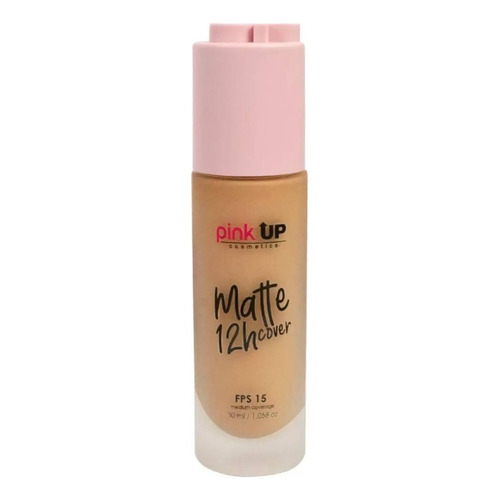 Base de maquillaje líquida Pink Up Rostro Matte Cover 12H tono tan - 30mL 30g