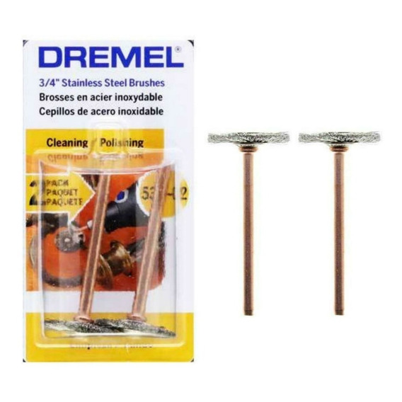 Cepillo Plano X 2 Acero Inoxidable Minitorno Dremel 530