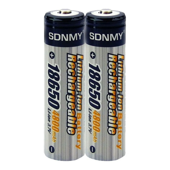 Pack 2 Bateria Pilas Recargables 18650 4800 Mah 3.7v