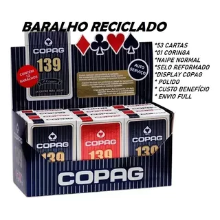 Baralho Copag 139 Tradicional Caixa Com 12 Und Naipe Normal