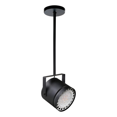 Plafon Spot Cabezal Cilindro Movil Diseño Negro Apto Ar111