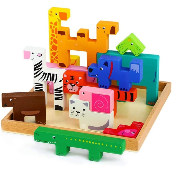 Acool Rompecabezas Puzzle Ruso Encastre De Madera Ac6616 Color Multicolor