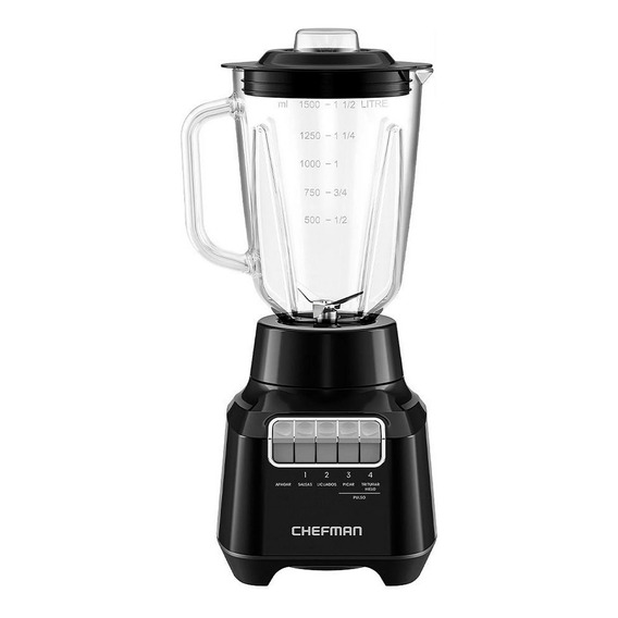 Licuadora Chefman 1.5 Litros 4 Velocidades 400 W Negro