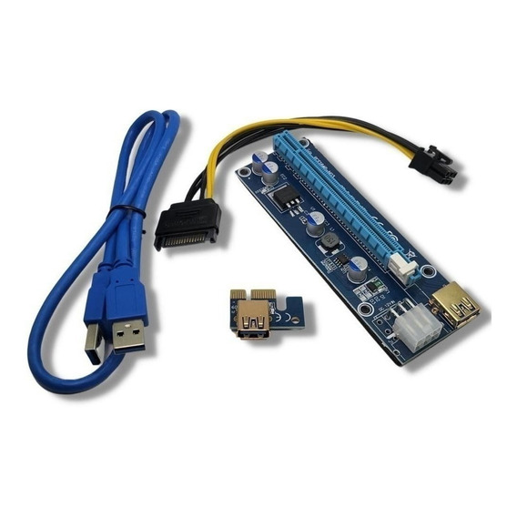 Riser 1x A 16x V009s Gold Pcie Cable Usb 3.0 Mineria Criptf1