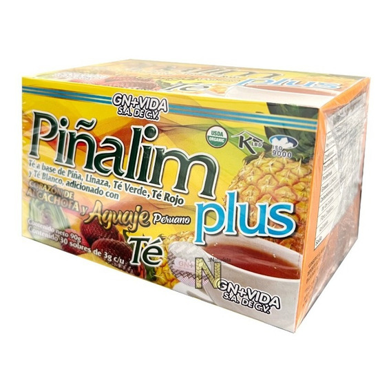 Gn+vida té piñalim plus con alcachofa y aguaje 30 sobres 90g