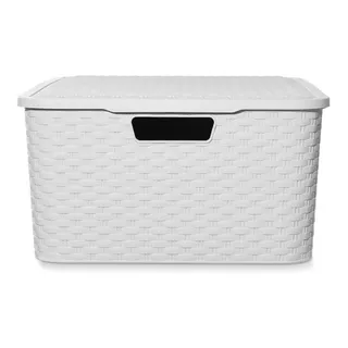 Canasto Organizador Tecson Lectra Símil Rattan Grande X6uds.