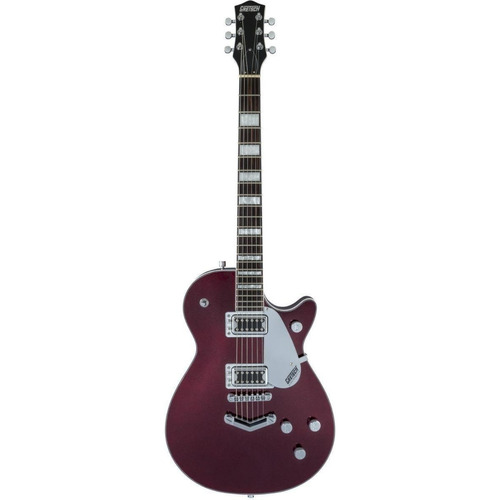 Guitarra eléctrica Gretsch Electromatic G5220 Jet BT de caoba dark cherry metallic brillante con diapasón de nogal negro