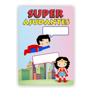 Painel Banner Escolar Super Ajudantes - 85x60cm