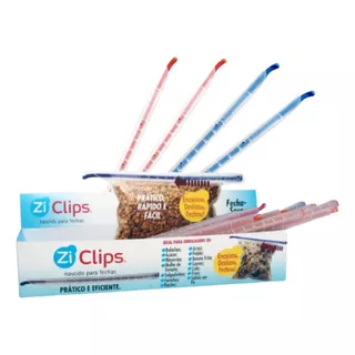 Kit 50 Clips Veda Sacos Conserva Alimentos Líquidos Doces