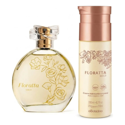 Combo Floratta Gold: Desodorante Colônia 75ml + Creme Hidrat