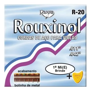 Encordoamento Violão Rouxinol R20 Aço Inox Bolinha Mi Extra