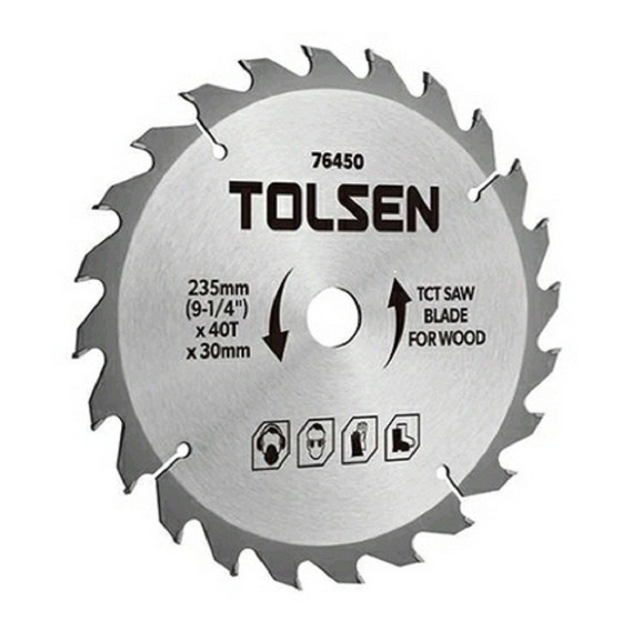 Disco De Corte Tolsen Para Madera 7 1/4  60t 30mm 16mm