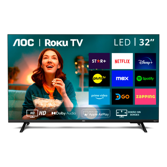 Smart TV AOC 5135 Series 32S5135/78G DLED Roku OS HD 32" 110V/240V