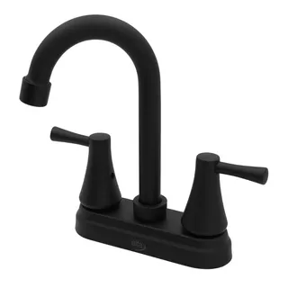 Llave Mezcladora Lavabo Acero Inox Negro Mate Cisne De Lujo