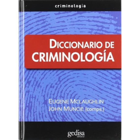 Libro Diccionario De Criminologia /muncie