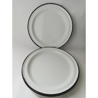 Plato De Peltre, 26cm Blanco 6pzs