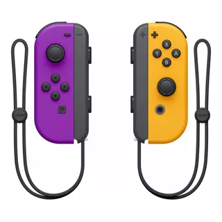 Control Joystick Inalámbrico Nintendo Switch Joy-con (l)/(r) Neón Morado Neón Y Naranja Neón