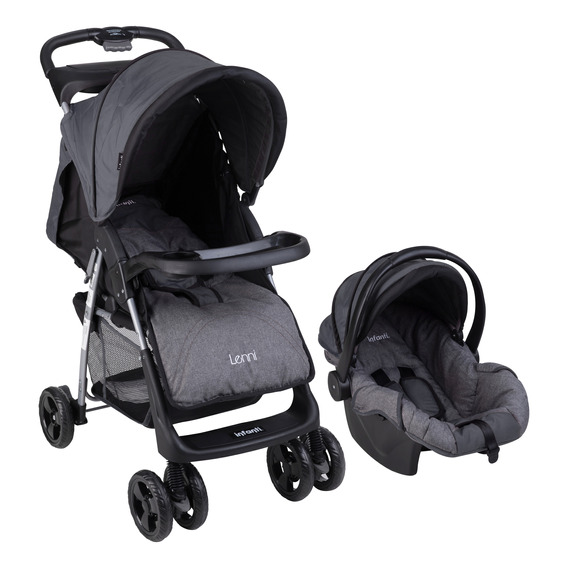 Carriola Con Portabebé Infanti Lenni Reclinable Gris