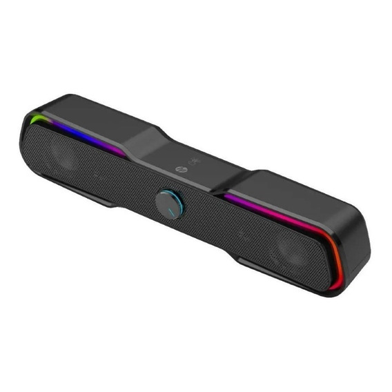 Barra De Sonido Gamer 2.1 Hp Luz Led Mixed Color 6002 3,5mm 