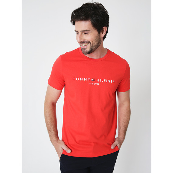 Polera Im Core Logo Rojo Tommy Hilfiger