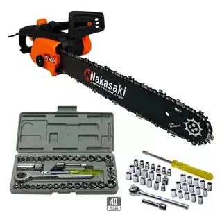 Motoserra Eletrica 1600w Sabre 16 Polegada C Kit De Montagem