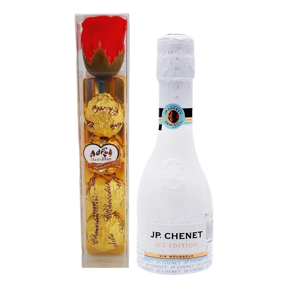 Combo Regalo Mujer Especial Jp Chenet 200ml + Rosa Chocolate
