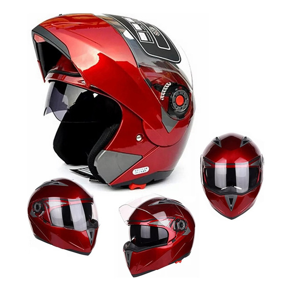 Casco De Motocicleta Jiekai Abatible Con Certificación Dot