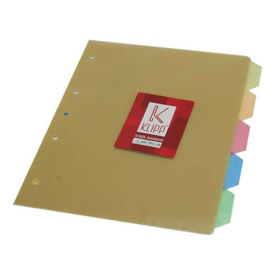 Separador Plasticos Para Folder 5 Materia Klipp X5 Paquetes