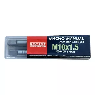 Jogo Macho Manual Aço Liga M10x1,5 Rocast