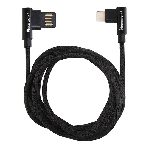 Cable Usb Tipo C Textil 90° Tecmaster Negro / Tecnocenter