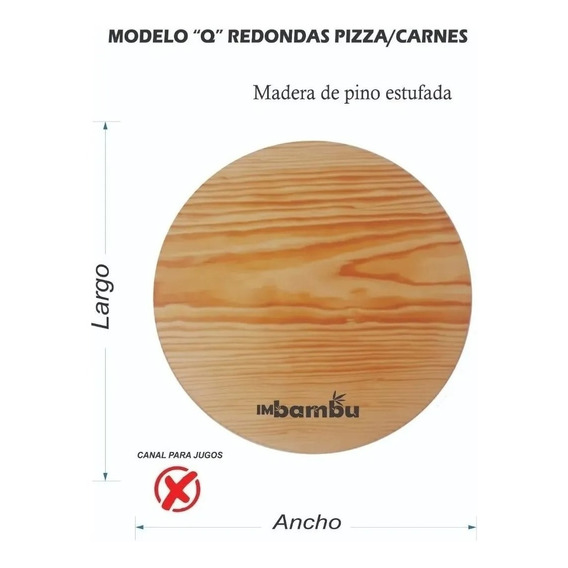 Tablas Para Pizza  De 35 De Diametro Redondas