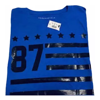 Camiseta Aeropostale Azul - Tam M (eua)